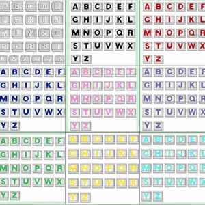 Variety of DIY stainless steel alphabet charm links for Italian modular bracelets