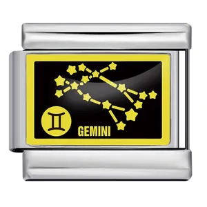 Link charm italiano in acciaio inossidabile Gemelli per braccialetto fai-da-te personalizzato