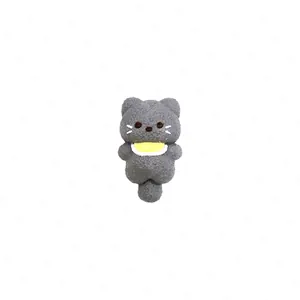Μίνι γκρι παχουλή γάτα σιλικόνης squishy παιχνίδι αργής επαναφοράς για ανακούφιση άγχους
