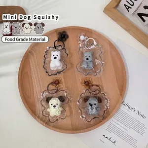 Realistic Mini Dog Squishy Food Grade Silicone Squeezable Westie Puppy Stress Relief Toy Cute Animal Desk Ornament