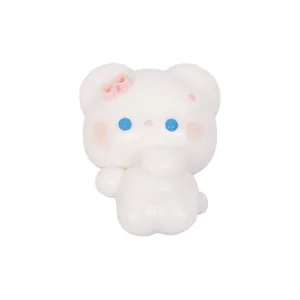 Jouet anti-stress ours blanc mignon fabriqué en silicone de qualité alimentaire premium