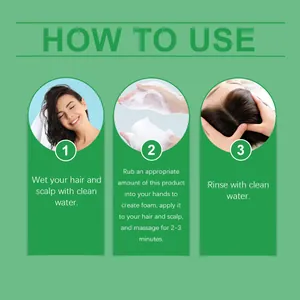 Visuele stapsgewijze instructiegids voor het gebruik van rozemarijn verdikkende shampoo