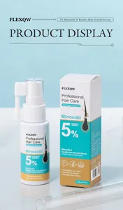 Sérum de croissance capillaire professionnel à 5% de Minoxidil et Kératine avec boîte