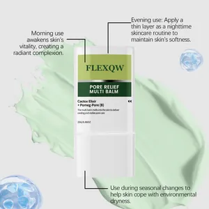FLEXQW Pore Relief Multi Balm stick for daily facial skin hydration and smoothing