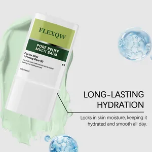 Detail shot of the facial moisturizing balm stick with cooling pore relief texture