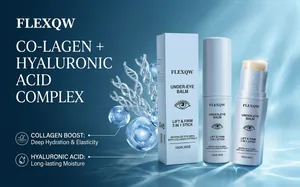 Detailed view of FLEXQW collagen and hyaluronic acid under-eye balm stick