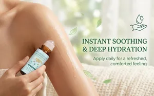 Κοντινό πλάνο της εφαρμογής Frankincense & Castor Oil roll-on για άμεση ανακούφιση