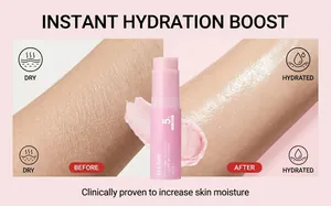Collagen multi balm detail showing instant skin hydration before and after effect