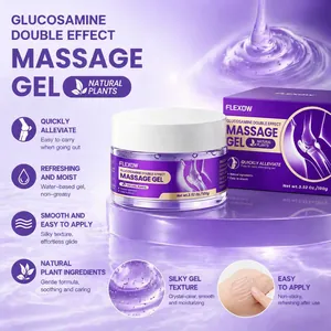 Detail of Glucosamine Massage Gel showing silky texture and application on skin