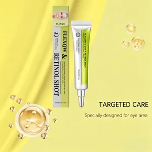 FLEXQW Retinol Eye Cream and serum packaging for targeted anti-wrinkle skin care