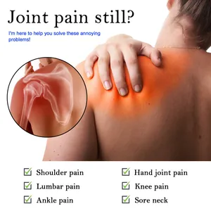 Detailed graphic showing bee venom cream application for shoulder and joint pain relief