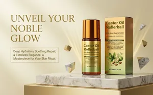 Λεπτομέρεια premium rollerball με καστορέλαιο και ροζ χαλαζία για βαθιά ενυδάτωση
