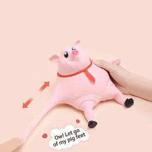 Maialino rosa elastico antistress con design ispessito e resistente per bambini e adulti
