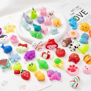 Set van kleurrijke mochi squishy dieren voor stressverlichting en sensorisch spelen