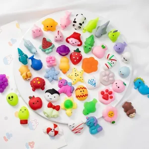 Assortiment kleurrijke mini mochi squishy dierenspeelgoed voor stressverlichting en cadeau