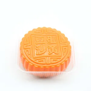Close-up of realistic mooncake squishy toy with traditional Chinese pattern engraving