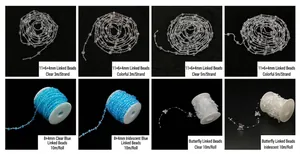 Varios estilos de cadenas de perlas acrílicas decorativas para manualidades DIY