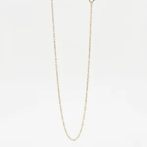 Élégant collier chaîne croisée en acier inoxydable plaqué or 18K 45cm avec fermoir