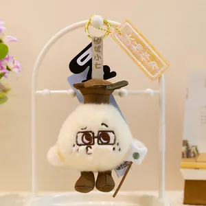 Lindo llavero de peluche con forma de fruta, gafas y varita mágica para colgar en el bolso.