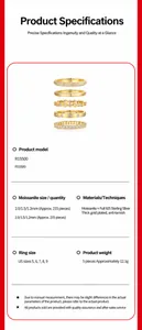 Especificaciones detalladas de este juego de cinco anillos apilables de plata 925 y moissanita