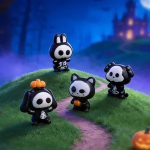 Statuette animali scheletro di Halloween per decorazioni micro paesaggio fai-da-te