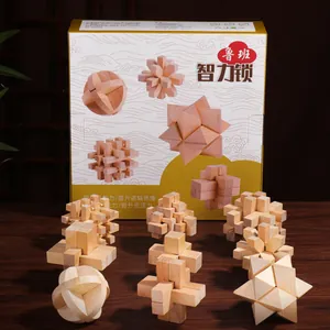 Ensemble de puzzles traditionnels en bois Luban pour l'entraînement cérébral