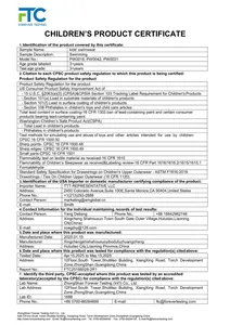 Official Children's Product Certificate for kids' swimwear safety compliance standards