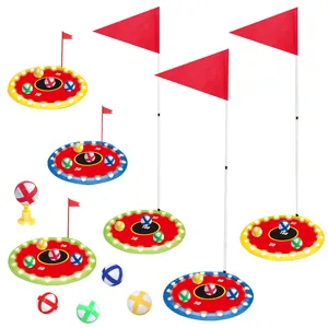 Set de golf LED pour enfants avec cibles drapeaux et balles colorées pour jeux intérieur