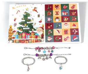 Set completo calendario dell'Avvento gioielli fai da te con bracciali e ciondoli