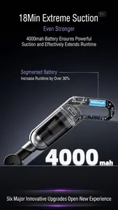 Internal structure of a 4000mAh portable pet vacuum with high suction.