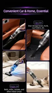 Portable pet hair vacuum cleaner for home and car cleaning