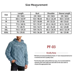 Πίνακας μεγεθών για ανδρικό oversized φούτερ από μαλλί με κέντημα Los Angeles