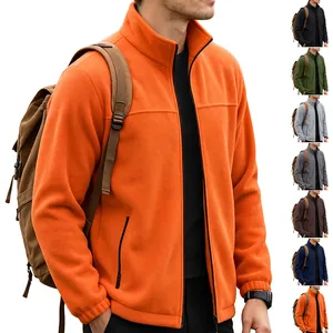 Giacca In Pile Da Uomo Zip Intera Collo Alto Caldo Cappotto Casual Outdoor Inverno Morbido
