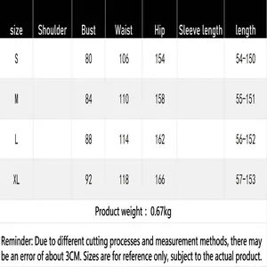 Detailed women's dress size chart including bust, waist, and hip measurements