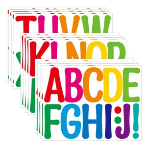 Large 4-inch colorful alphabet stickers for classroom bulletin board wall decorations
