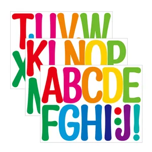 Large 4-inch colorful vinyl alphabet stickers for bulletin board and poster decoration