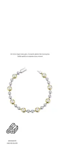 Bracelet bulles en argent 925 bicolore et moissanite pour un style élégant féminin
