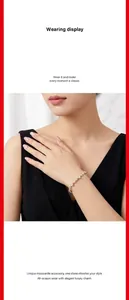 Bracelet bulle élégant en moissanite bicolore porté au poignet par un mannequin chic