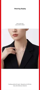 Elegant 925 sterling silver star pendant necklace displayed on a female model