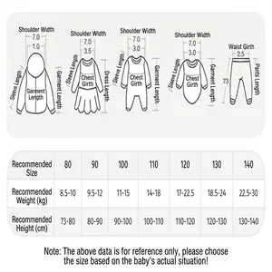 Guide des tailles complet pour ensemble sweat à capuche et pantalon cargo pour fillettes