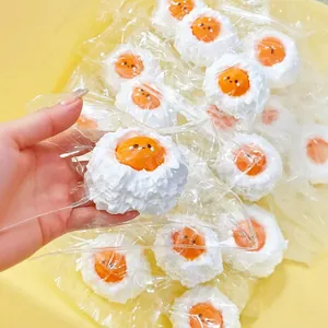 Huilend spiegelei wolk squishy speelgoed met roomtextuur voor stressverlichting