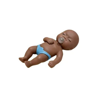 Giocattolo squishy realistico per neonati marroni che dormono a rimbalzo lento ora