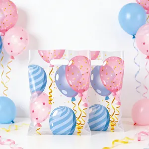 Decoratieve plastic cadeauzakjes met kleurrijke ballonpatronen voor verjaardagsfeestjes