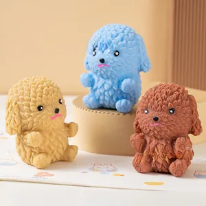 Set van drie realistische teddy poedel squishy stressverlichtend speelgoed voor rust
