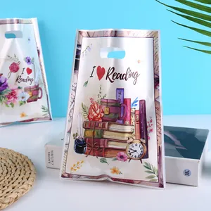 Handige plastic cadeauzakje met 'I Love Reading' print voor feestjes en snacks