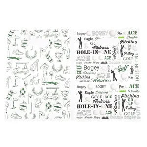 Sacs cadeaux de fête sur le thème du golf avec illustrations et sport typographie