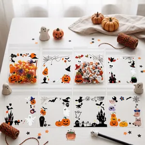 8er-Pack Halloween-Beutel mit niedlichen Gespenster- und Hexenmustern für Süßes