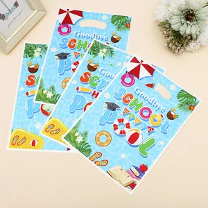 Goodbye School Hello Pool themed gift bags for kids summer graduation pool party