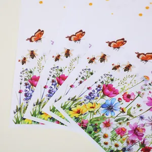 Set of premium wildflower and butterfly print gift bags for birthday parties and events
