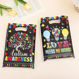 Cadeauzakjes met autisme-puzzelthema en handvatten voor liefdadigheidsevenementen